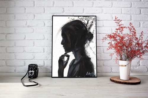 Woman portrait silhouette - immagine 2